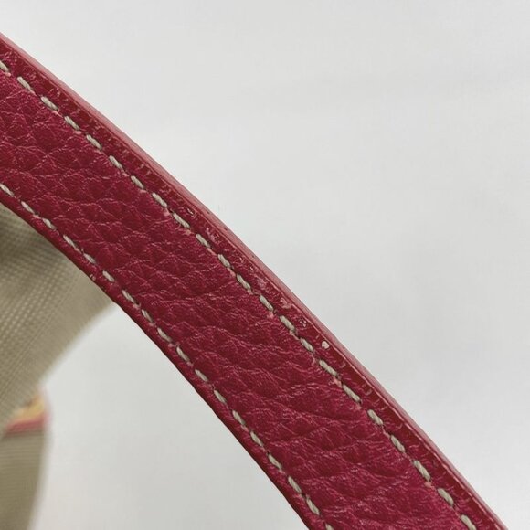 Prada Logo Jacquard Handbag 2-Way Shoulder Bag Ribbon Handbag Canvas Brown - Picture 6 of 9